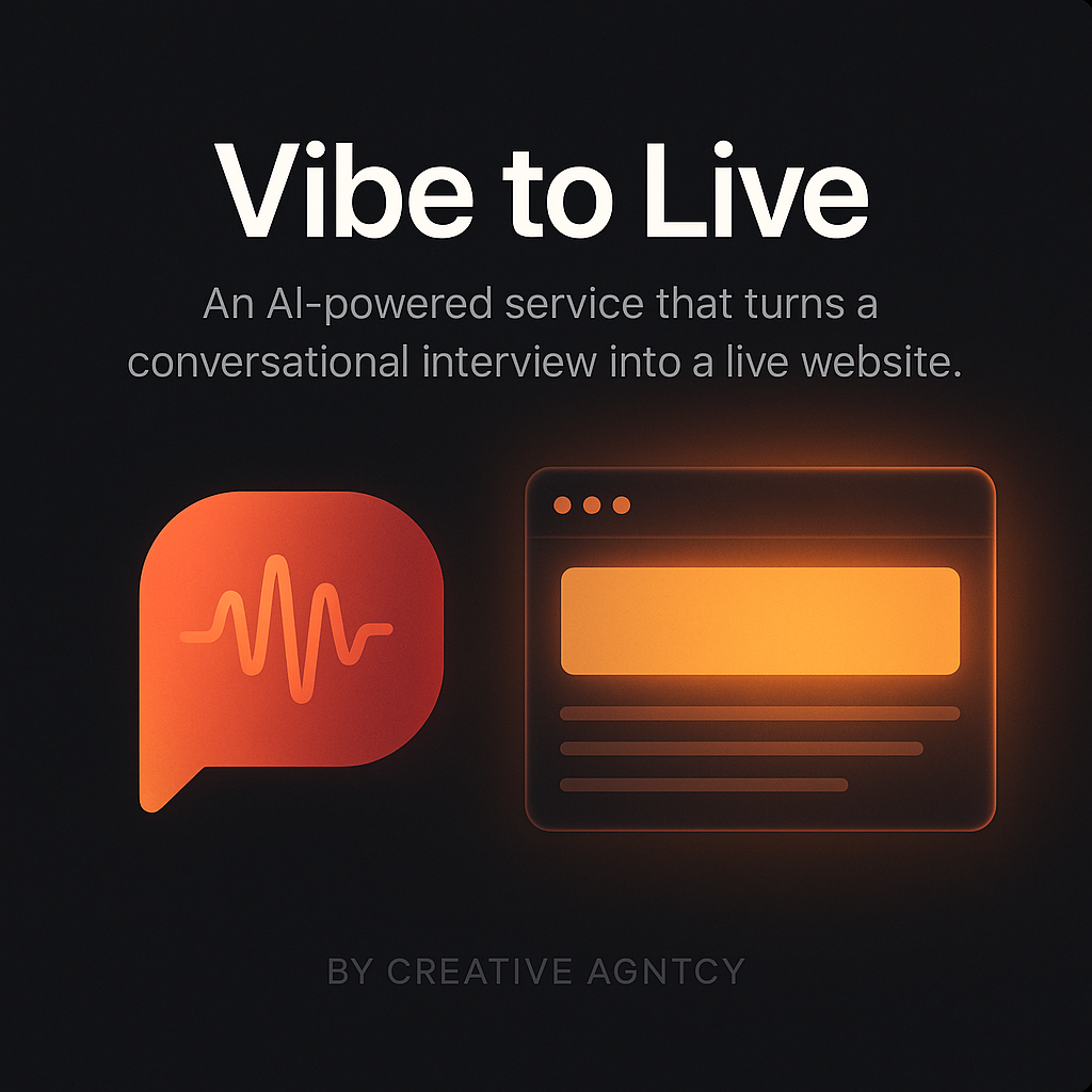 Vibe to Live — AI voice to website